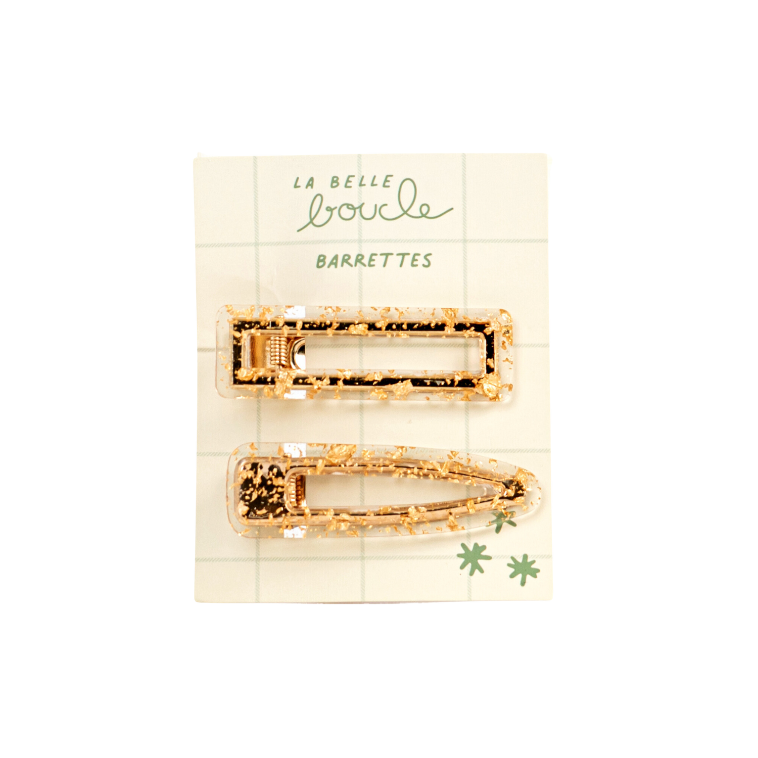Duo de Barrettes dorées