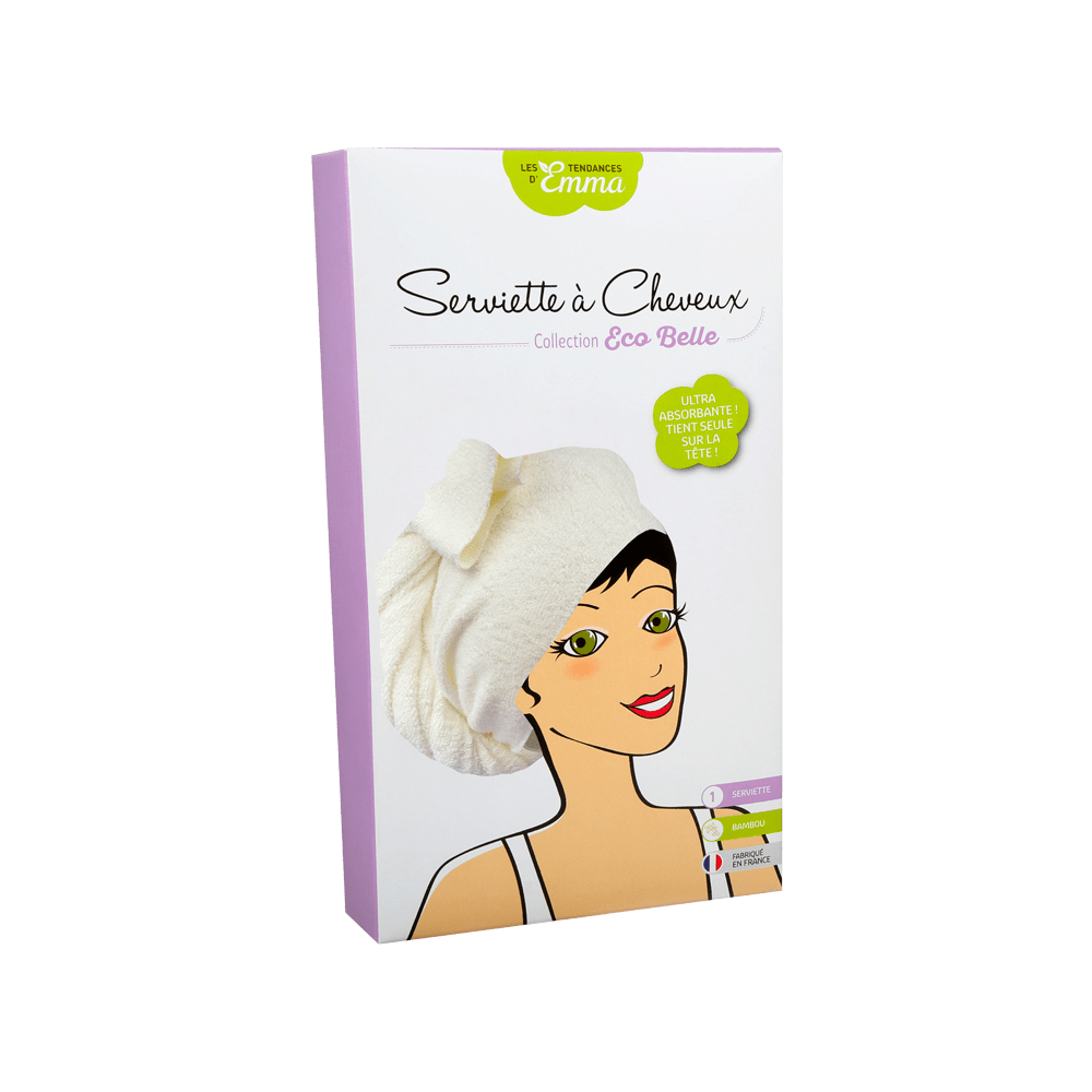 Serviette à Cheveux en Bambou - Chocolat